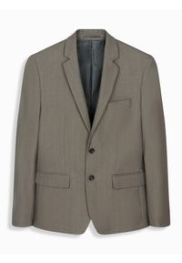 Ombre Clothing - Męska elegancka marynarka SLIM FIT z rayonem – oliwkowa V5 - Rozmiar: M. Kolor: oliwkowy. Materiał: tkanina, poliester, materiał. Wzór: ze splotem. Styl: elegancki #10