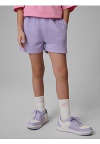 4f - 4F Spodenki dresowe dziewczęce - fioletowe 164 (13-14 lat). Kolor: fioletowy. Materiał: dresówka. Sezon: lato #2