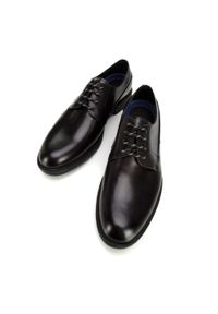 Wittchen - Męskie buty derby skórzane na grubej podeszwie czarne. Okazja: do pracy. Zapięcie: sznurówki. Kolor: czarny. Materiał: skóra. Styl: klasyczny, elegancki #4