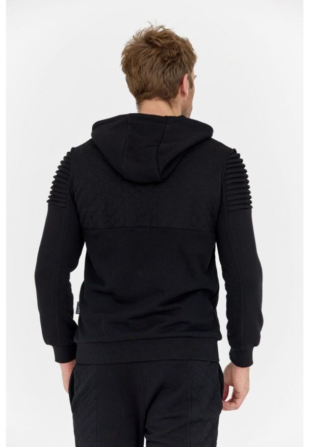 Philipp Plein - PHILIPP PLEIN Czarny pikowany dres męski, Rozmiar XL. Kolor: czarny. Materiał: dresówka. Sport: bieganie