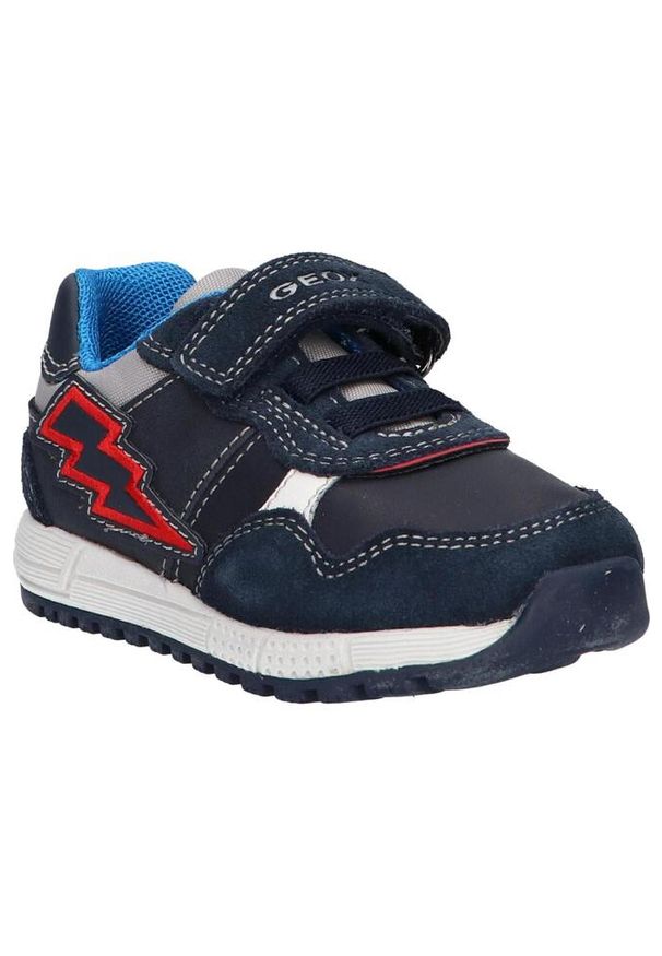 Geox - Buty GEOX B ALBEN BOY Niebieski. Kolor: niebieski. Materiał: tkanina, skóra. Sport: turystyka piesza