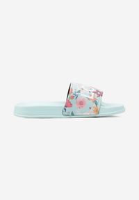 Born2be - Jasnoniebieskie Klapki Piankowe Zdobione Wzorem w Kwiaty Ananiela. Okazja: na co dzień. Kolor: niebieski. Materiał: jeans. Wzór: aplikacja, kwiaty. Sezon: lato, wiosna. Styl: casual #6