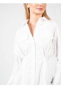 Pinko Sukienka "Austero" | 100885 Y6VW | Kobieta | Biały. Kolor: biały. Materiał: bawełna. Typ sukienki: wyszczuplające, koszulowe. Styl: elegancki. Długość: mini