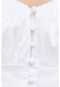 Guess bluzka damska kolor biały gładka. Kolor: biały. Wzór: gładki #4