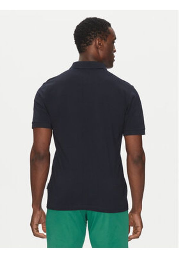 Hechter Paris Polo Pique H-Eco 74013 151902 Granatowy Regular Fit. Typ kołnierza: polo. Kolor: niebieski. Materiał: bawełna