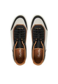 Max Mara Sneakersy Maxi 2524766071650 Écru. Kolor: beżowy. Materiał: zamsz, skóra #4