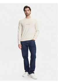 Guess Bluza M5YQ08 KCN01 Beżowy Regular Fit. Kolor: beżowy. Materiał: bawełna #2