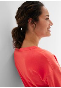 bonprix - Sukienka shirtowa z dekoltem w serek, oversized (2 szt.). Typ kołnierza: dekolt w serek. Kolor: różowy #2