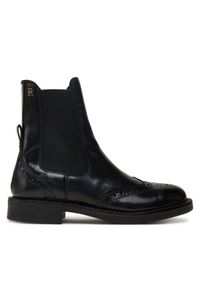TOMMY HILFIGER - Tommy Hilfiger Sztyblety Brogue Boot FW0FW09151 Czarny. Kolor: czarny. Materiał: skóra