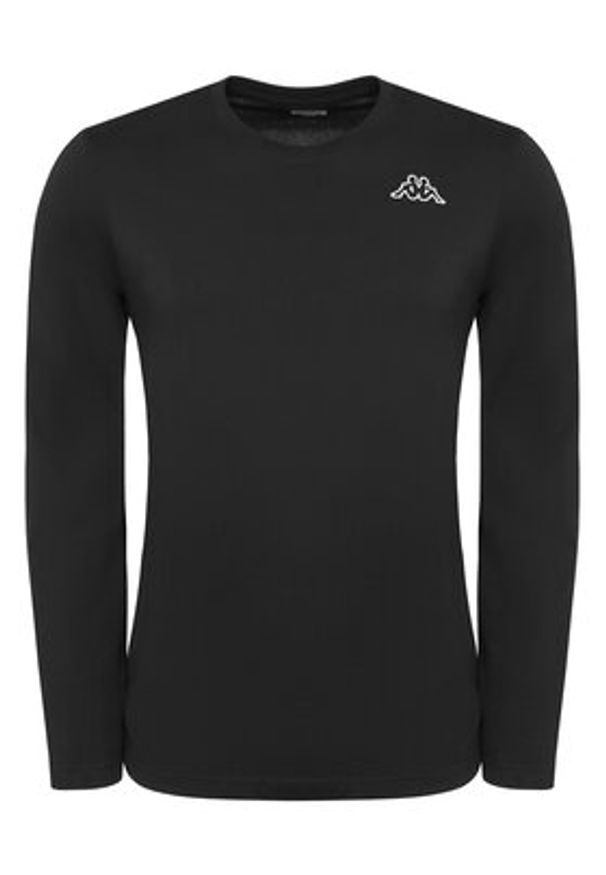 Kappa Komplet longsleeve Logo Saro 37216LW Czarny Regular Fit. Kolor: czarny. Materiał: bawełna. Długość rękawa: długi rękaw