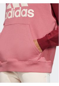 Adidas - adidas Bluza Essentials Big Logo Oversized French Terry Hoodie IC9869 Różowy Loose Fit. Kolor: różowy. Materiał: bawełna #6