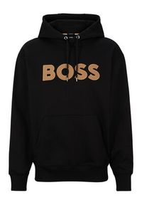 BOSS - Boss Bluza 50486243 Czarny Oversize. Kolor: czarny. Materiał: bawełna