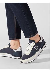 Trussardi Jeans - Trussardi Sneakersy 77A00512 Granatowy. Kolor: niebieski. Materiał: materiał #4