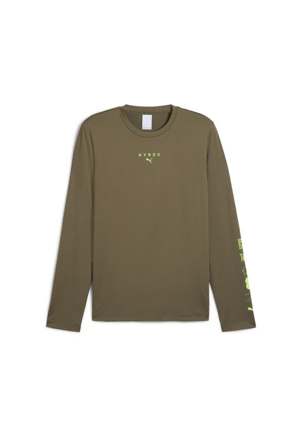 Puma - Męska koszulka z długim rękawem PUMA x HYROX CLOUDSPUN PUMA Loden Green. Kolor: zielony. Materiał: materiał. Długość rękawa: długi rękaw. Długość: długie. Sport: fitness
