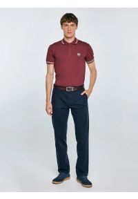 Big-Star - Koszulka męska polo bordowa Poller 604. Okazja: do pracy, na randkę. Typ kołnierza: polo. Kolor: czerwony. Materiał: jeans, dzianina. Wzór: haft. Styl: klasyczny, sportowy, elegancki #6
