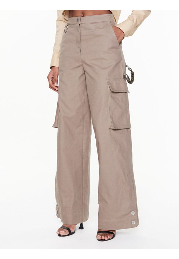Remain Spodnie materiałowe Canvas RM2158 Beżowy Relaxed Fit. Kolor: beżowy. Materiał: bawełna, materiał