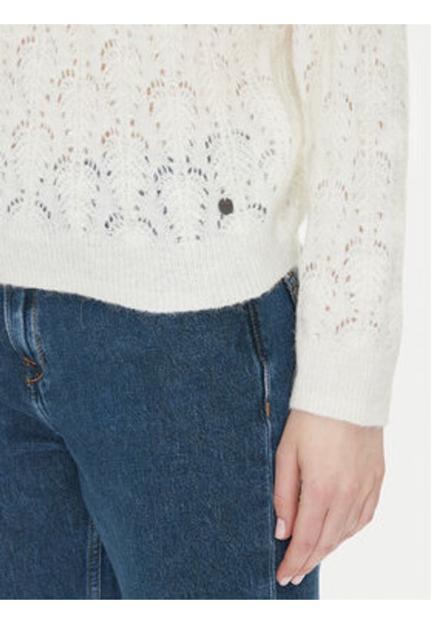 Pepe Jeans Sweter Nova PL702239 Écru Regular Fit. Materiał: syntetyk