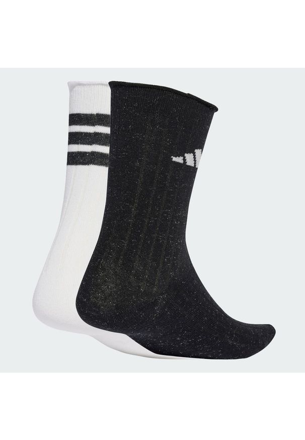 Adidas - Pakiet 2 par skarpet Glow. Kolor: biały, wielokolorowy, czarny, szary