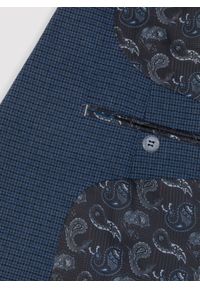 Pako Lorente - PAKO LORENTE – Granatowa marynarka garniturowa w pepitkę. Okazja: na ślub cywilny, na wesele. Kolor: niebieski. Styl: elegancki #2