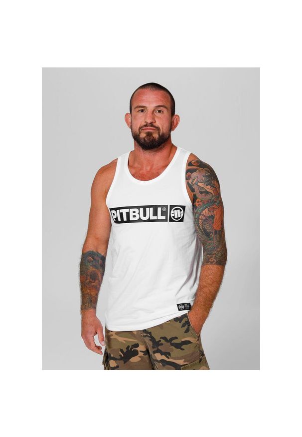 PITBULL - Tank męski Pitbull Top Slim Fit Hilltop. Kolor: czarny, wielokolorowy, biały