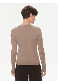 Vero Moda Sweter Silky 10268010 Brązowy Regular Fit. Kolor: brązowy. Materiał: syntetyk, wiskoza #6