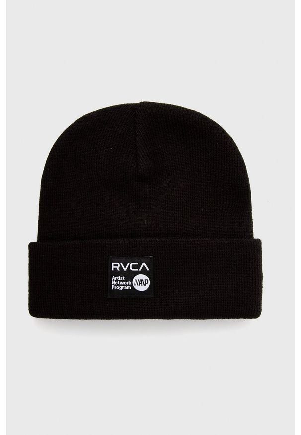 RVCA Czapka kolor czarny. Kolor: czarny. Materiał: dzianina