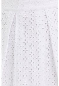 Marciano Guess spódnica bawełniana kolor biały midi rozkloszowana. Kolor: biały. Materiał: bawełna #4