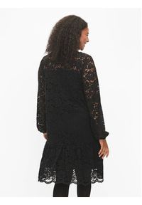 Zizzi Sukienka koktajlowa X96086E Czarny Regular Fit. Kolor: czarny. Materiał: syntetyk, bawełna. Styl: wizytowy