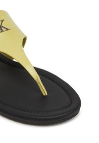 Calvin Klein Jeans Japonki Flat Sandal Toepost Mg YW0YW01691 Zielony. Kolor: zielony. Materiał: skóra #2