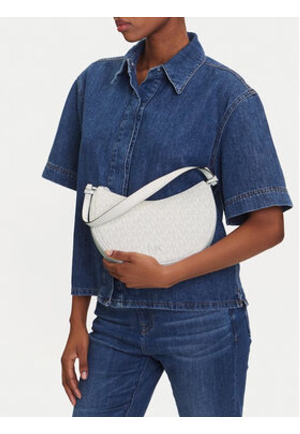 MICHAEL Michael Kors Torebka Kyla 32T5T8QU1B Biały. Kolor: biały. Materiał: skórzane