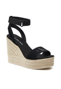 Calvin Klein Jeans Espadryle Wedge Sandal Su Mg Btw YW0YW01026 Czarny. Kolor: czarny