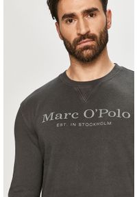 Marc O'Polo - Bluza bawełniana. Okazja: na co dzień. Typ kołnierza: polo. Kolor: szary. Materiał: bawełna. Wzór: gładki. Styl: casual #5