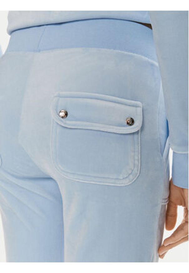 Juicy Couture Spodnie dresowe Del Ray JCAP180 Niebieski Straight Fit. Kolor: niebieski. Materiał: syntetyk