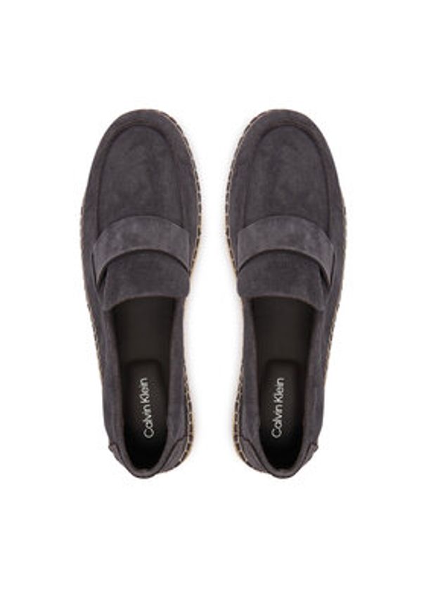 Calvin Klein Espadryle Espadrille Loafer Band Su HM0HM02072 Szary. Kolor: szary. Materiał: zamsz, skóra