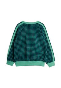 Mini Rodini bluza bawełniana dziecięca kolor zielony wzorzysta. Kolor: zielony. Materiał: bawełna. Długość rękawa: raglanowy rękaw