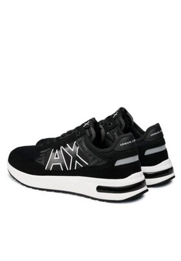 Armani Exchange Sneakersy XUX090 XV276 00002 Czarny. Kolor: czarny. Materiał: materiał