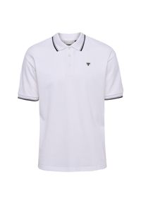 Luźna koszulka polo Hummel Bee. Typ kołnierza: polo. Kolor: biały. Materiał: bawełna. Styl: klasyczny #1