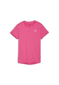 Puma - Damska melanżowa koszulka TAD ESSENTIALS PUMA. Kolor: różowy, wielokolorowy, biały. Wzór: melanż. Sport: fitness #1