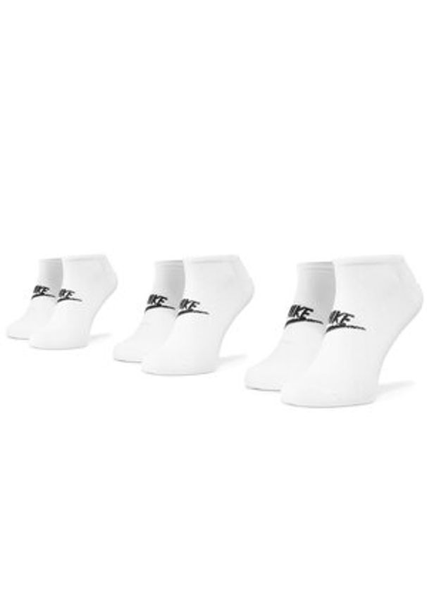 Zestaw 3 par niskich skarpet unisex Nike - SK0111 100 Biały. Kolor: biały. Materiał: materiał, bawełna, poliester, elastan