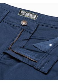Ombre Clothing - Krótkie spodenki męskie casual W303 - niebieskie - XXL. Okazja: na co dzień. Kolor: niebieski. Materiał: bawełna, elastan. Długość: krótkie. Styl: casual #6