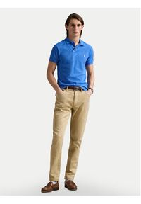 Polo Ralph Lauren Polo 710536856442 Niebieski Slim Fit. Typ kołnierza: polo. Kolor: niebieski. Materiał: bawełna #4