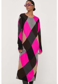 Liviana Conti sukienka wełniana midi prosta. Materiał: wełna. Długość rękawa: długi rękaw. Typ sukienki: proste. Styl: klasyczny. Długość: midi #5