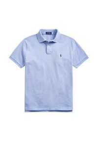 Polo Ralph Lauren Polo 710666998007 Niebieski Custom Slim Fit. Typ kołnierza: polo. Kolor: niebieski. Materiał: bawełna #3