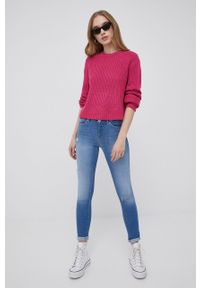 only - Only jeansy damskie medium waist. Kolor: niebieski