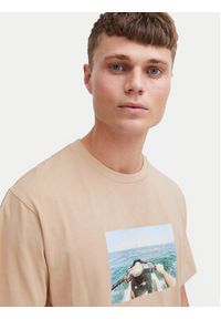 !SOLID - Solid T-Shirt 21108237 Beżowy Regular Fit. Kolor: beżowy. Materiał: bawełna #7
