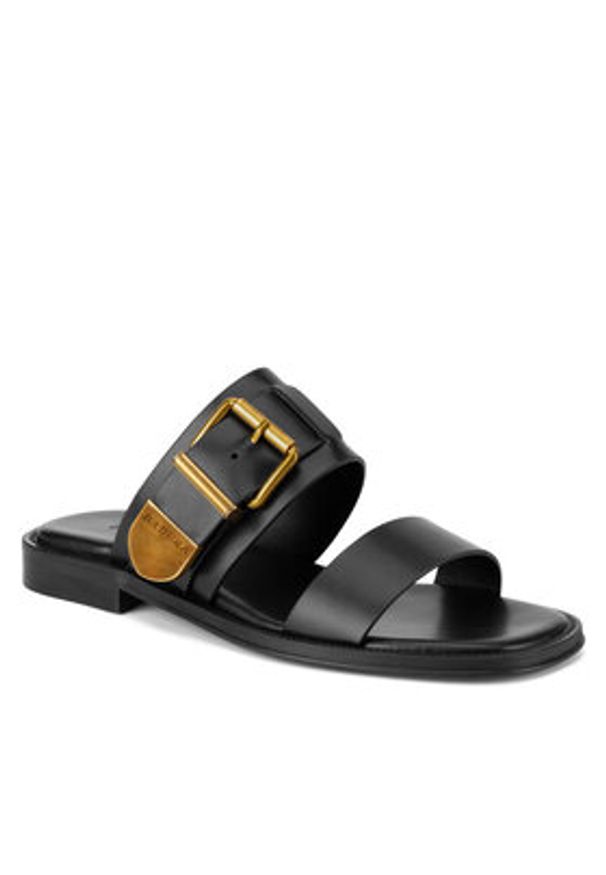 Badura Klapki LOTUS-118261 Czarny. Kolor: czarny. Materiał: skóra