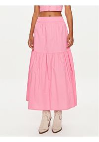 Vero Moda Spódnica trapezowa Charlotte 10303657 Różowy Regular Fit. Kolor: różowy. Materiał: bawełna