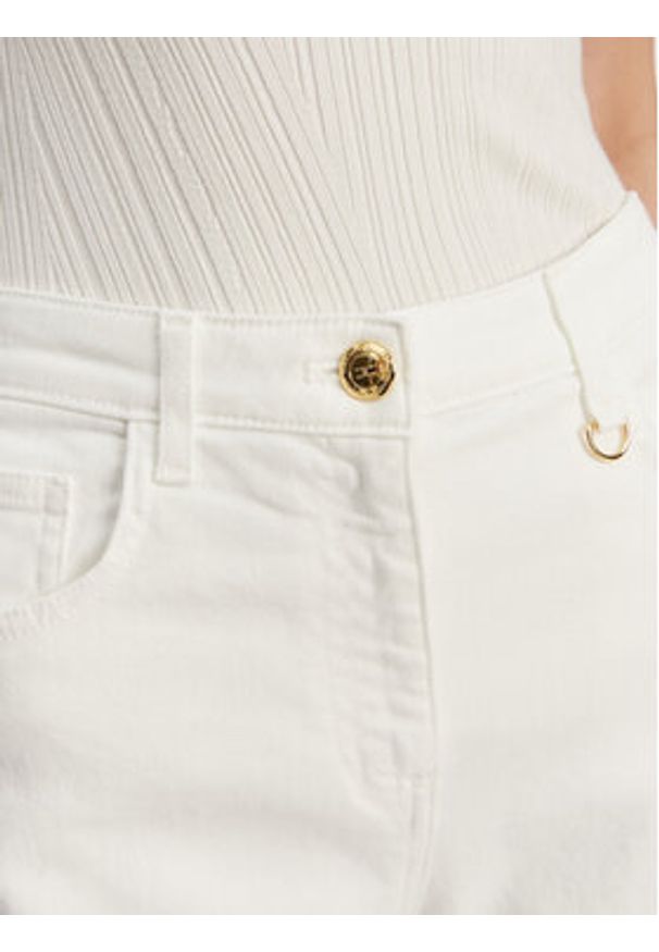 Elisabetta Franchi Jeansy PJ-87D-51E2 Biały Regular Fit. Kolor: biały