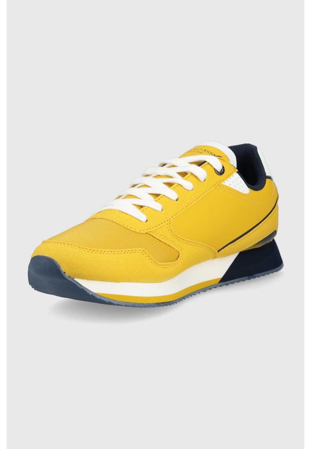 U.S. Polo Assn. sneakersy kolor żółty. Nosek buta: okrągły. Zapięcie: sznurówki. Kolor: żółty. Materiał: guma