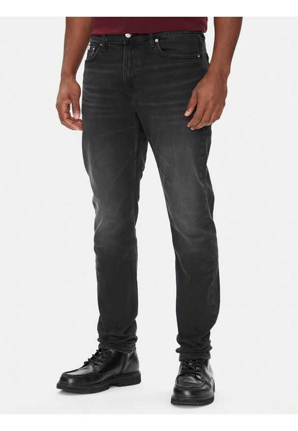 Calvin Klein Jeans Jeansy LV04RB754G Czarny Slim Fit. Kolor: czarny